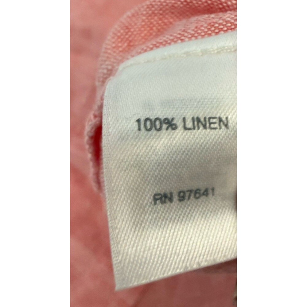 J Jill Dress Women Love Linen Pockets Boho Relaxed Lightweight pink Large petite - Picture 8 of 12